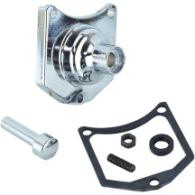 Solenoid End Cover/Starter Button — Chrome, fits most '99–'17 Big Twin and '91–'22 XL starter motors