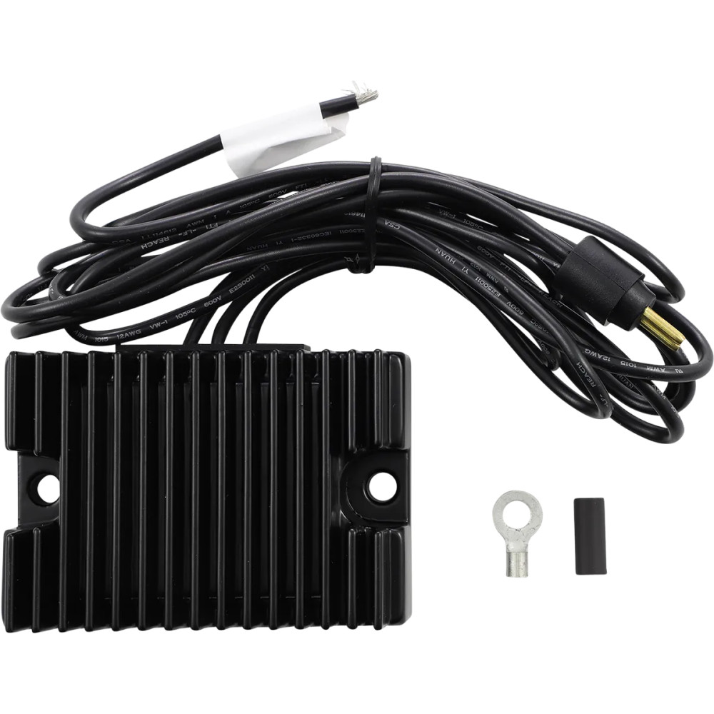 Premium Voltage Regulator — 12V 22A, Black, P/N 74523-92BLK