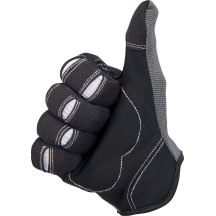 Moto Gloves — M, Gray/Black