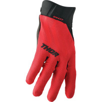 Draft Gloves — Size M, Black, Red