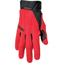 Draft Gloves — Size M, Black, Red