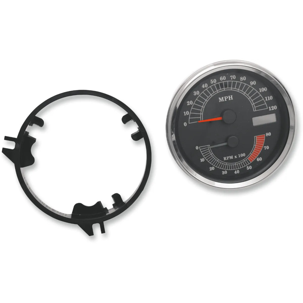 Velocímetro/Tacómetro eléctrico — 0 rpm - 8,000 rpm, 0 km/h - 193 km/h, negro