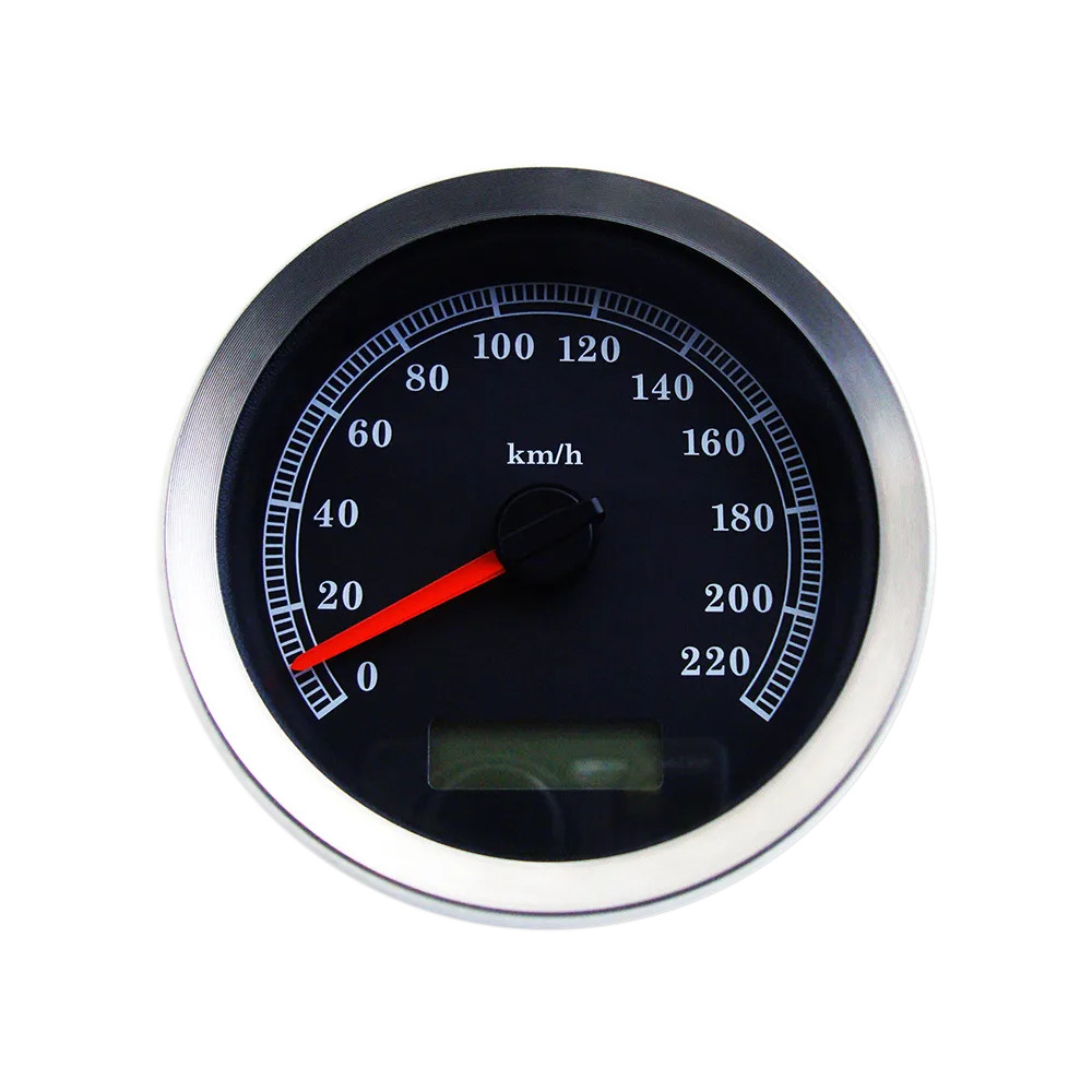 Velocímetro electrónico programable de 4” — 4”, 0–220 km/h, negro