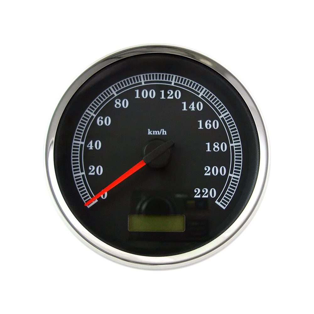 Velocímetro electrónico métrico programable de 5" — 5" (12.7 cm), 0–220 km/h