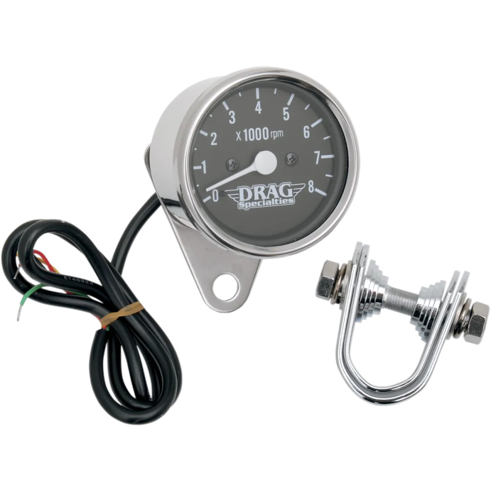 Tacómetro electrónico mini de 2,4" — 61 mm, 0–8.000 rpm, esfera negra