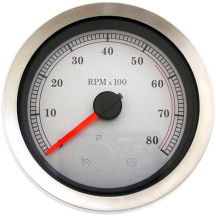 Tacómetro electrónico de 4" — 0-8,000 rpm, 69.9 mm (2-3/4"), Blanco