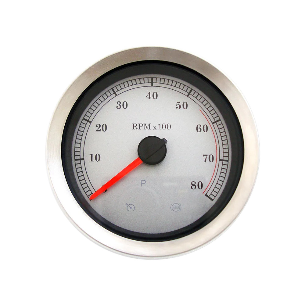 Tacómetro electrónico de 4" — 0-8,000 rpm, 69.9 mm (2-3/4"), Blanco