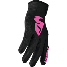 Guantes Sector para mujer — Talla L, Negro, Rosa