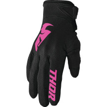 Guantes Sector para mujer — Talla L, Negro, Rosa
