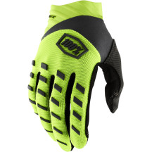 Youth Airmatic Gloves — M, Fluorescent Yellow, Black