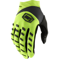 Guantes Airmatic Juveniles — M, amarillo fluorescente, negro