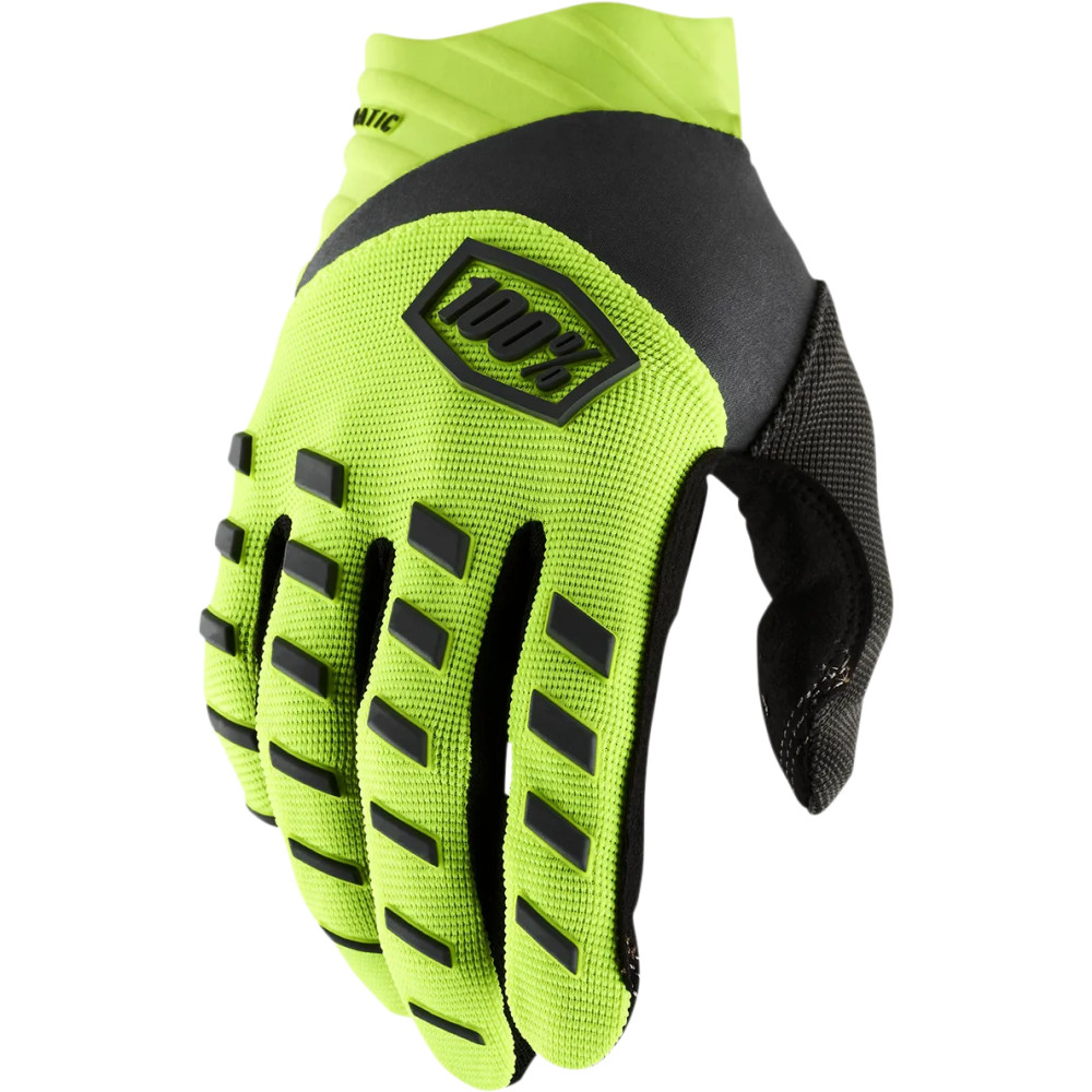 Youth Airmatic Gloves — M, Fluorescent Yellow, Black Youth Airmatic Gloves — M, Fluorescent Yellow, Black