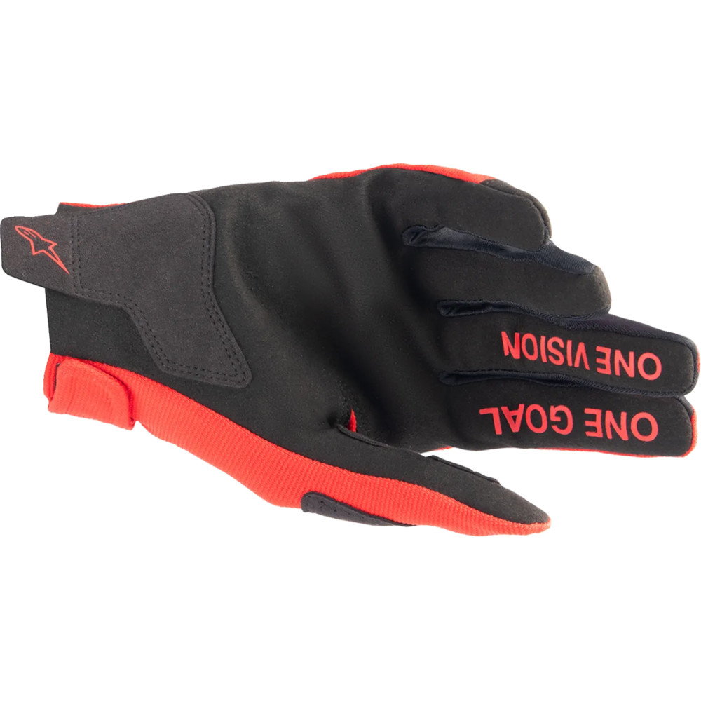 Guantes Radar Juvenil — Talla S, Negro, Rojo, Plata