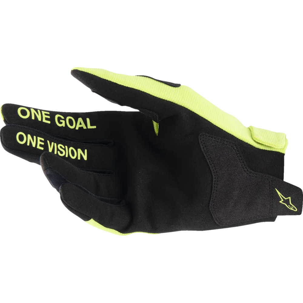 Guantes Radar Juveniles — Talla S, Negro/Amarillo fluorescente