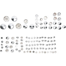 Kit de cubiertas de pernos del motor de lujo — cromo, plata