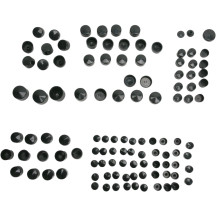 Kit estándar de tapas para pernos del motor — Negro, Natural