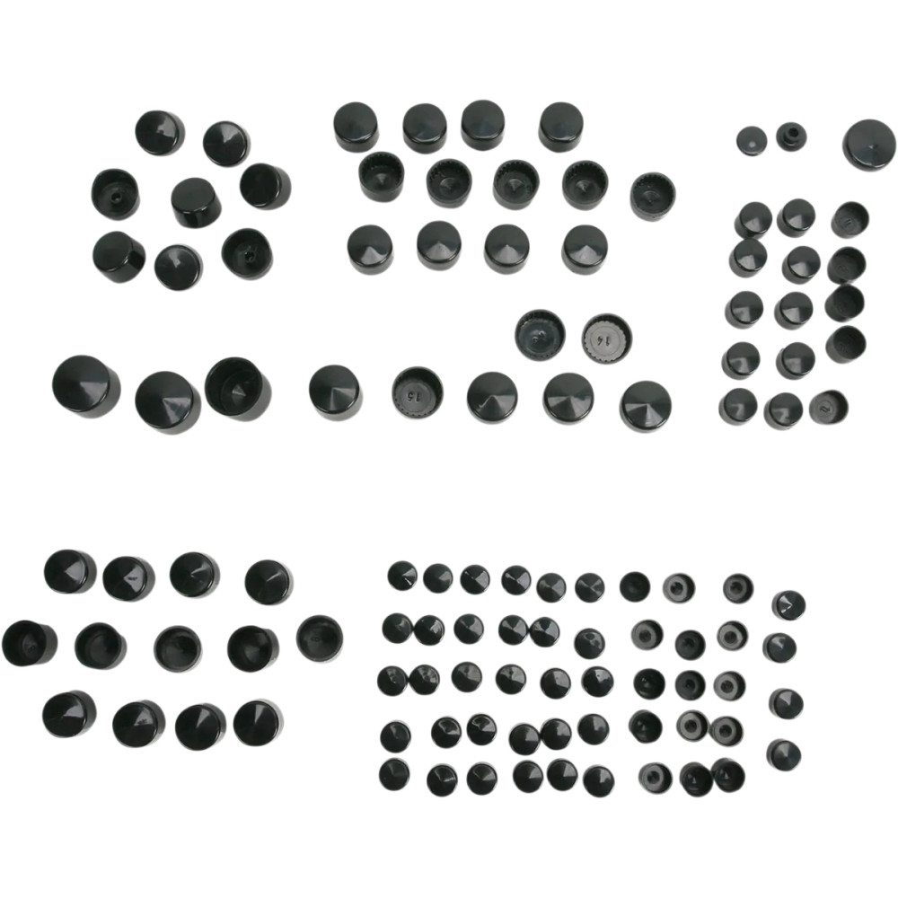 Kit estándar de tapas para pernos del motor — Negro, Natural