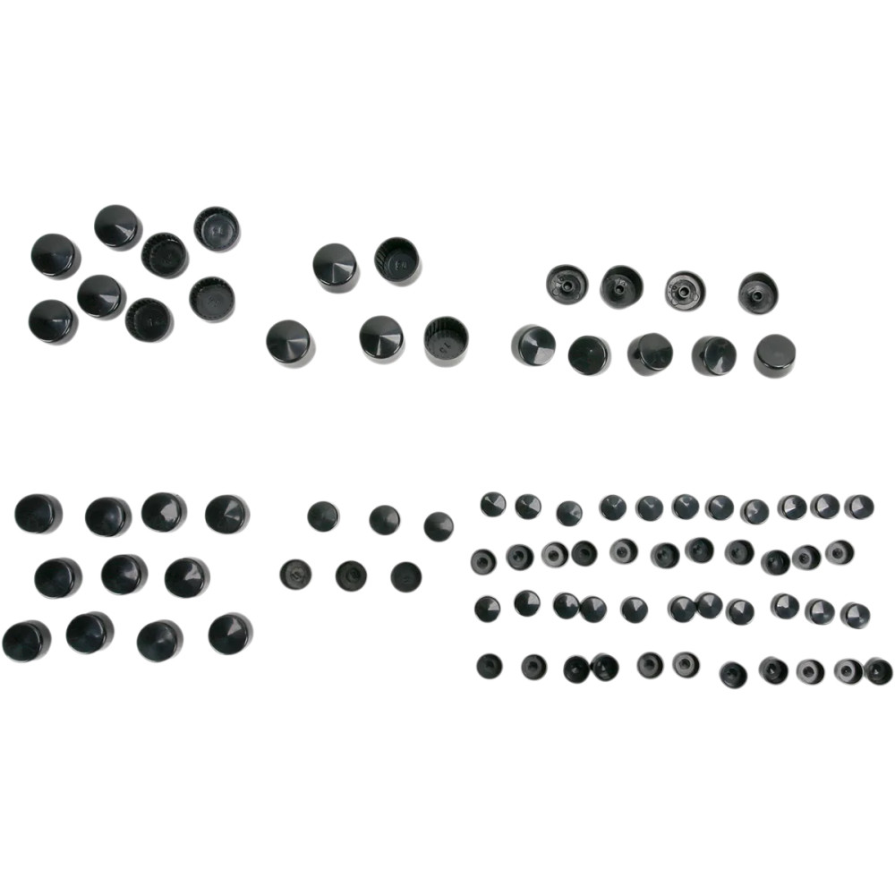 Kit estándar de tapas para pernos de motor — Negro, Natural