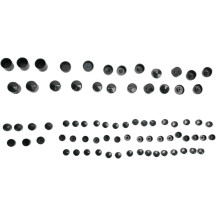 Standard Engine Bolt Cover Kit — Engine, Black