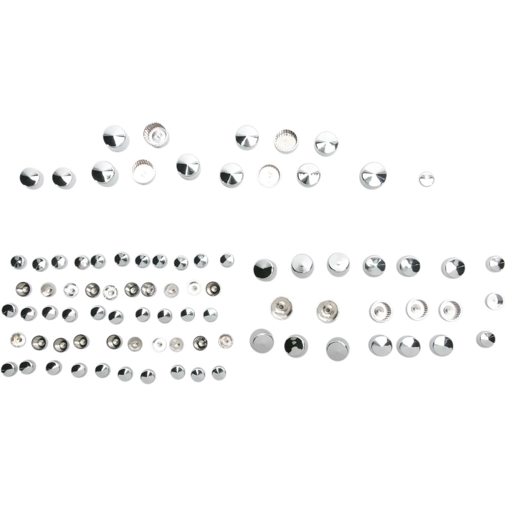 Kit estándar de cubiertas de pernos del motor — cromo
