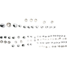 Kit estándar de cubiertas de pernos del motor — Cromo, Plata