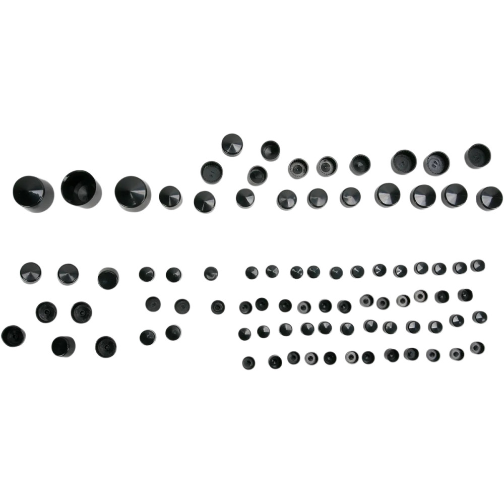 Kit estándar de cubiertas de pernos de motor — negro, natural