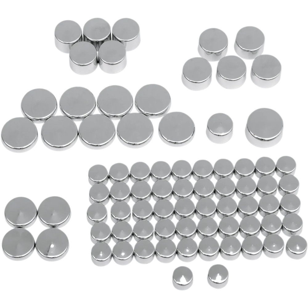 Standard Engine Bolt Cover Kit — Chrome, Silver