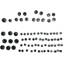Kit estándar de cubiertas de pernos del motor — Motor, Negro, Natural