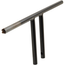 Barra en T de 1" — 25,4 mm de diámetro, 25,5 cm de elevación, 59,5 cm de ancho, Negro brillo