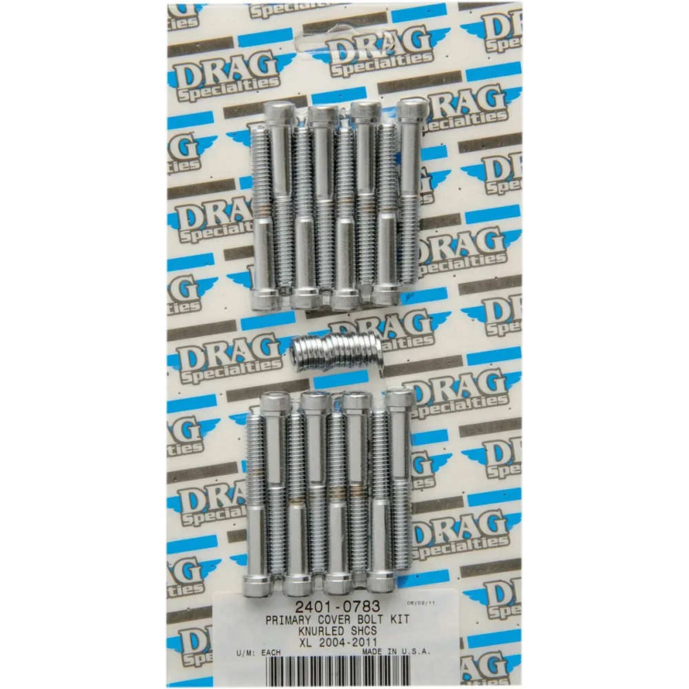 Primary Cover Bolt Kit — chrome finish