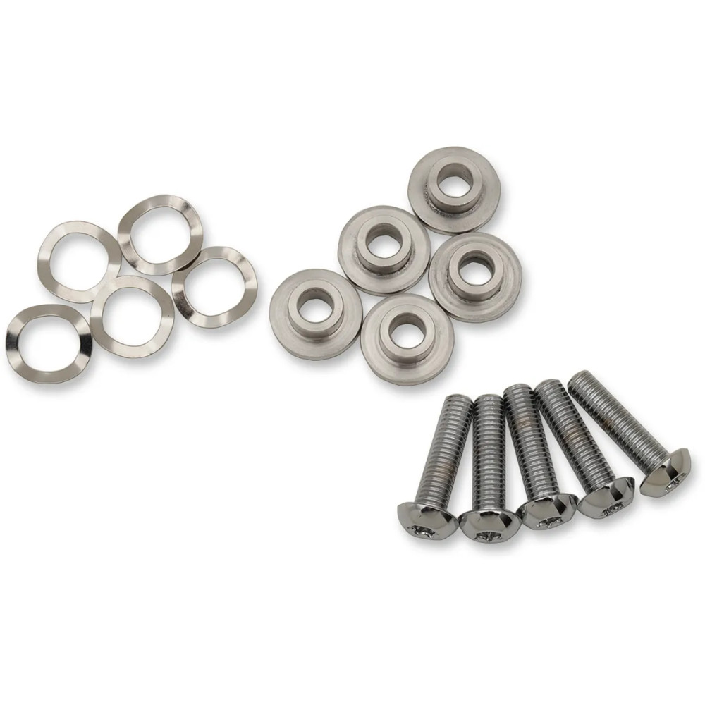 Kit de herrajes para rotor de freno flotante — rotor, delantero, plateado