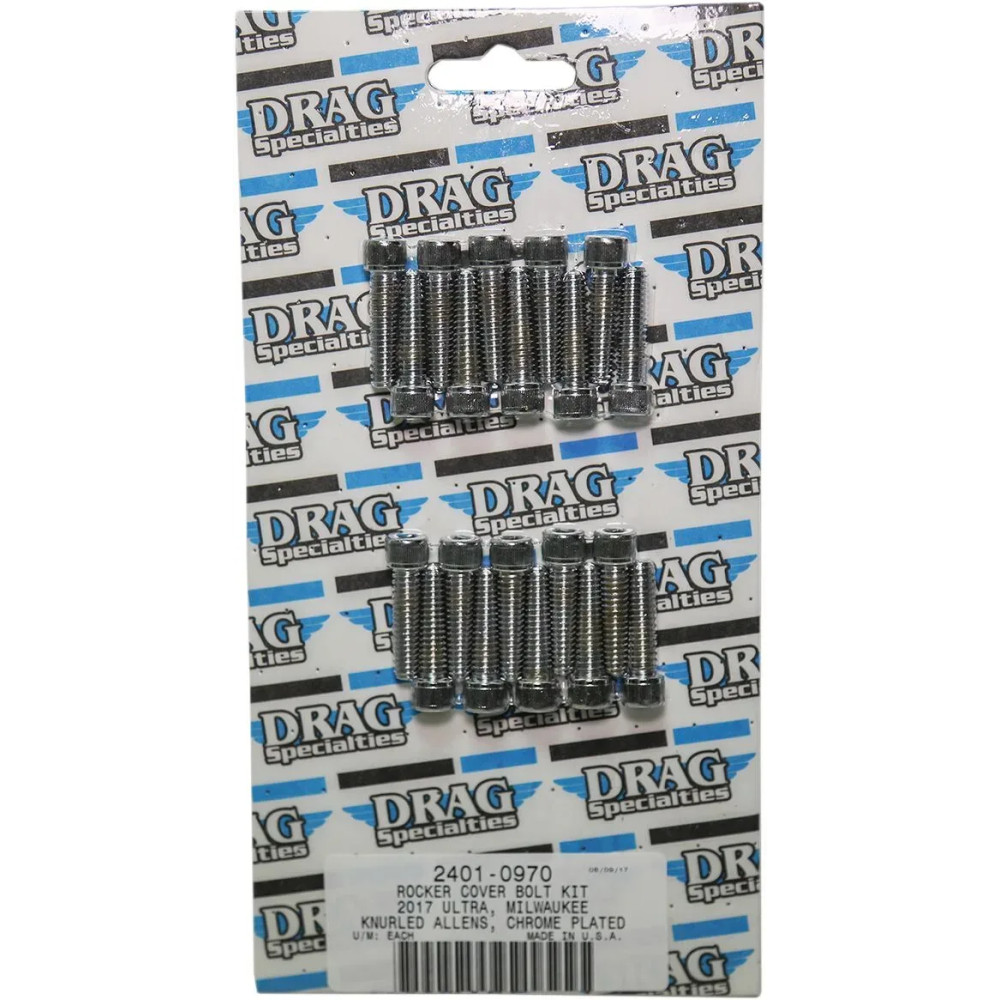 M-Eight Bolt Kit — Rocker cover, Chrome, Silver