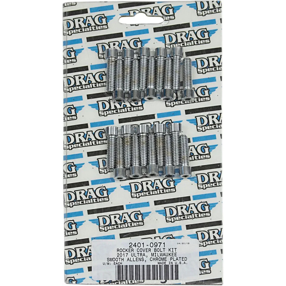 M-Eight Bolt Kit — Rocker Cover, Chrome, Silver