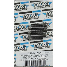 M-Eight Bolt Kit — Transmission top cover, Black, Chrome