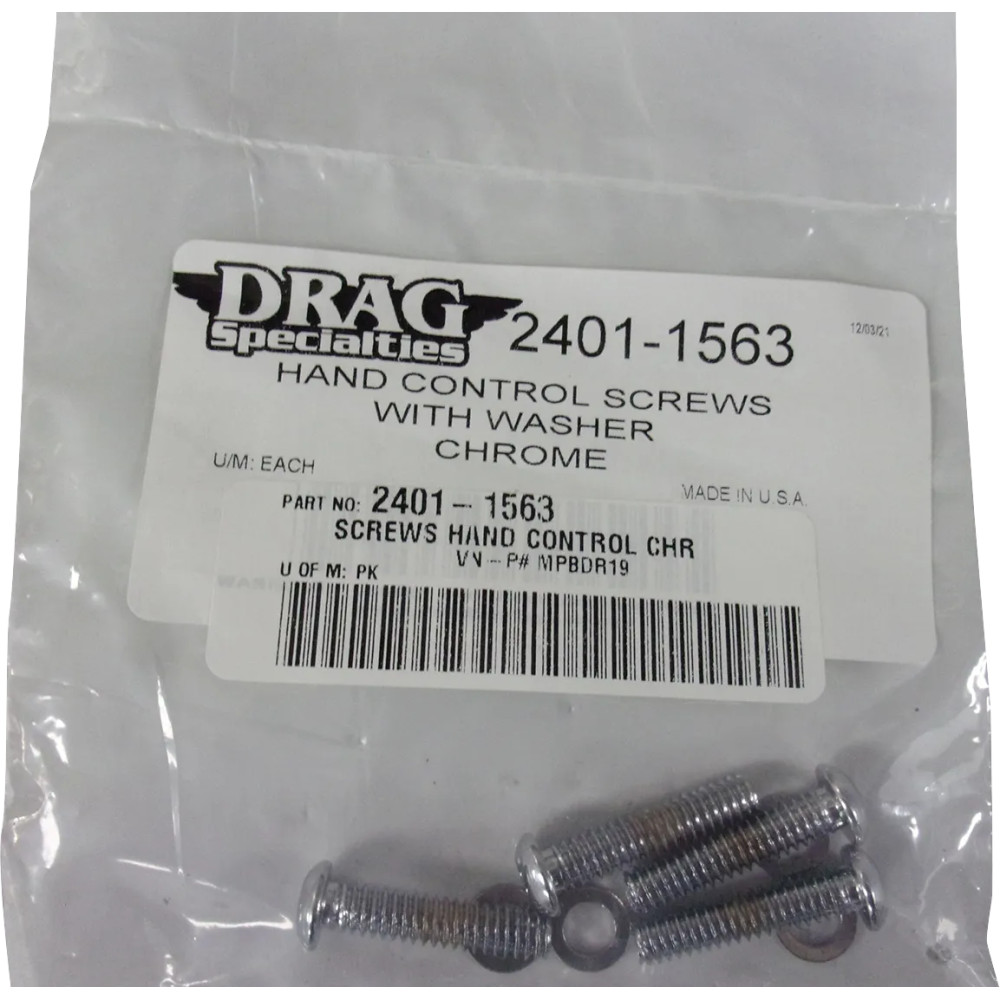 Hand Control Screw Kit — Chrome