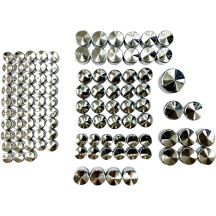 Kit de cubiertas para pernos de motor Deluxe — Cromo, Plata