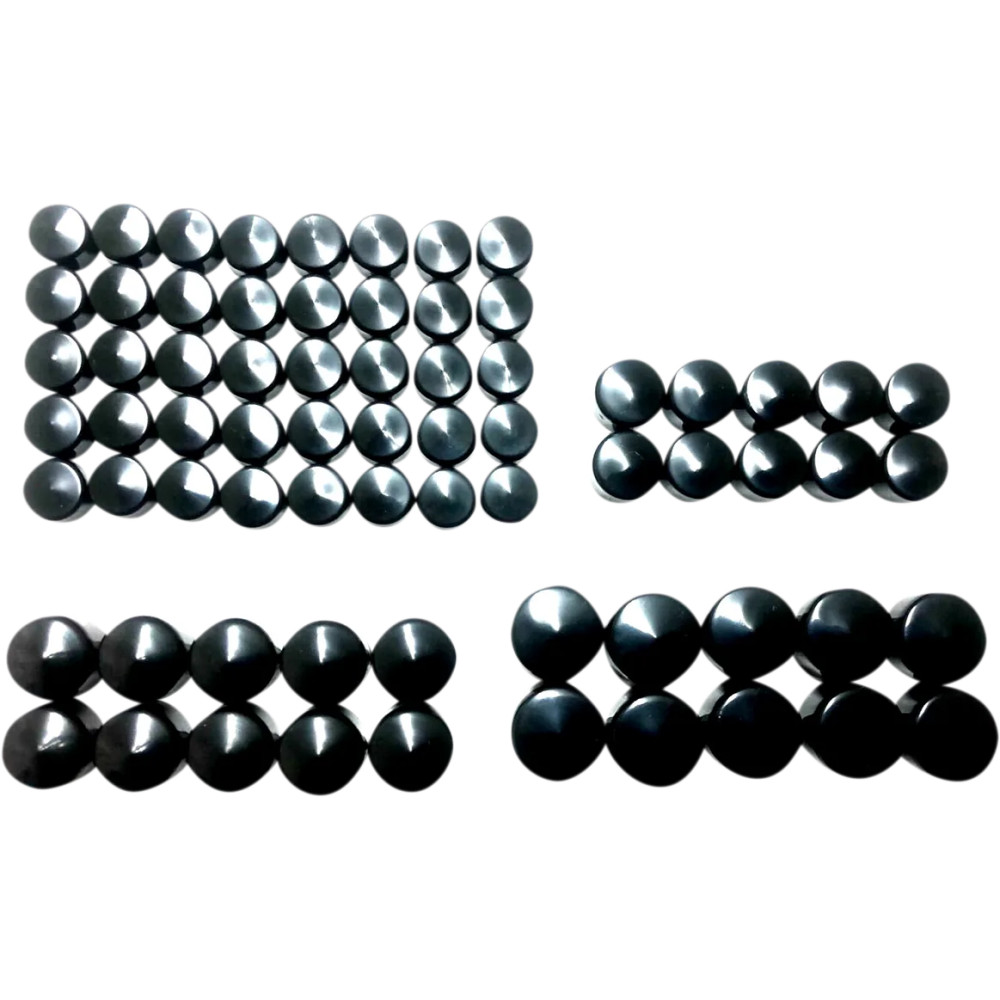 Kit de cubiertas para pernos de motor — Negro, cromado