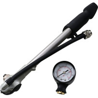 Bomba de Alta Presión para Amortiguador — 23 cm, amortiguador trasero, 0–30 psi, negro/plata