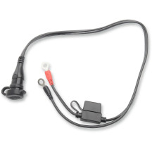 OptiMate™ Permanent Battery Lead O-01 — 20"/50 cm, 12 V, 15 A fuse, eyelet 1/4" & M6