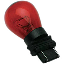 Bombilla en cuña — 12V, rojo, filamento doble #3157