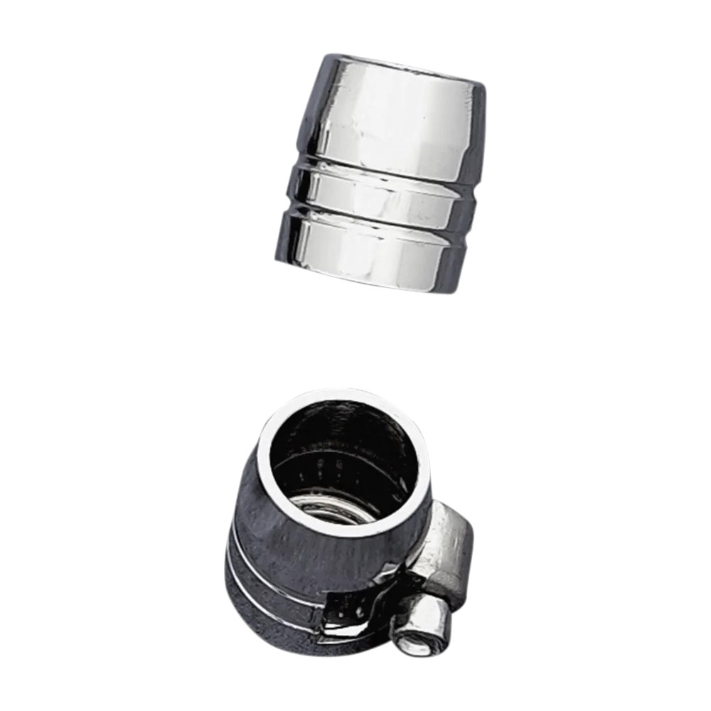 Grooved Chrome Hose Ends with Clamp