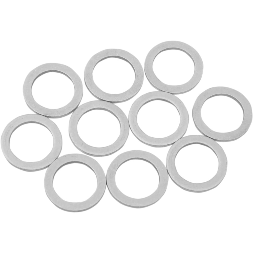 Arandelas de aplastamiento de aluminio — 11.1 mm (7/16"), crush de freno, pack de 10, cromo