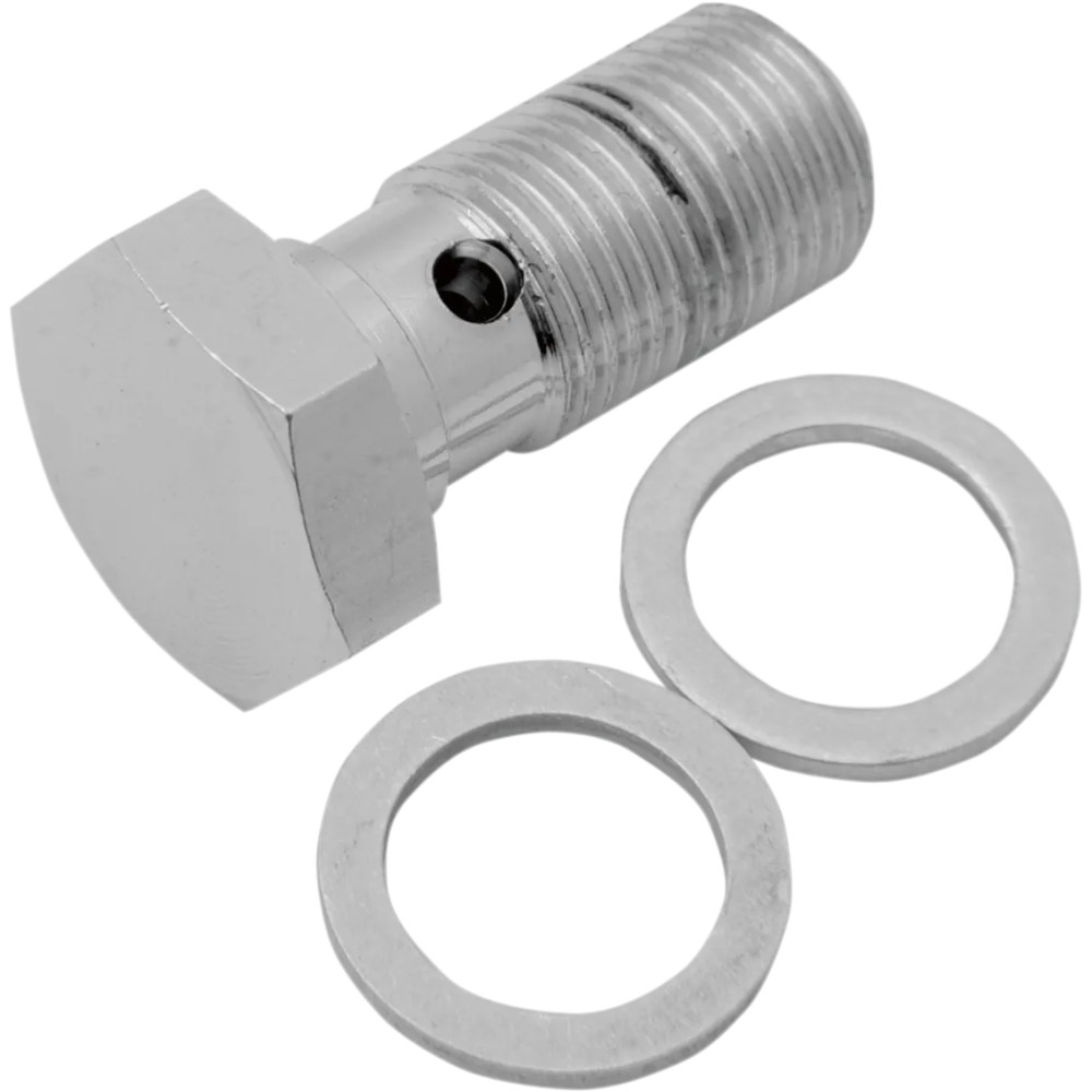 Universal Chrome Steel Banjo Bolt — 7/16-24, Chrome