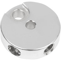 Bloque de unión de freno delantero de acero cromado — 3/8-24 SAE macho, brida invertida