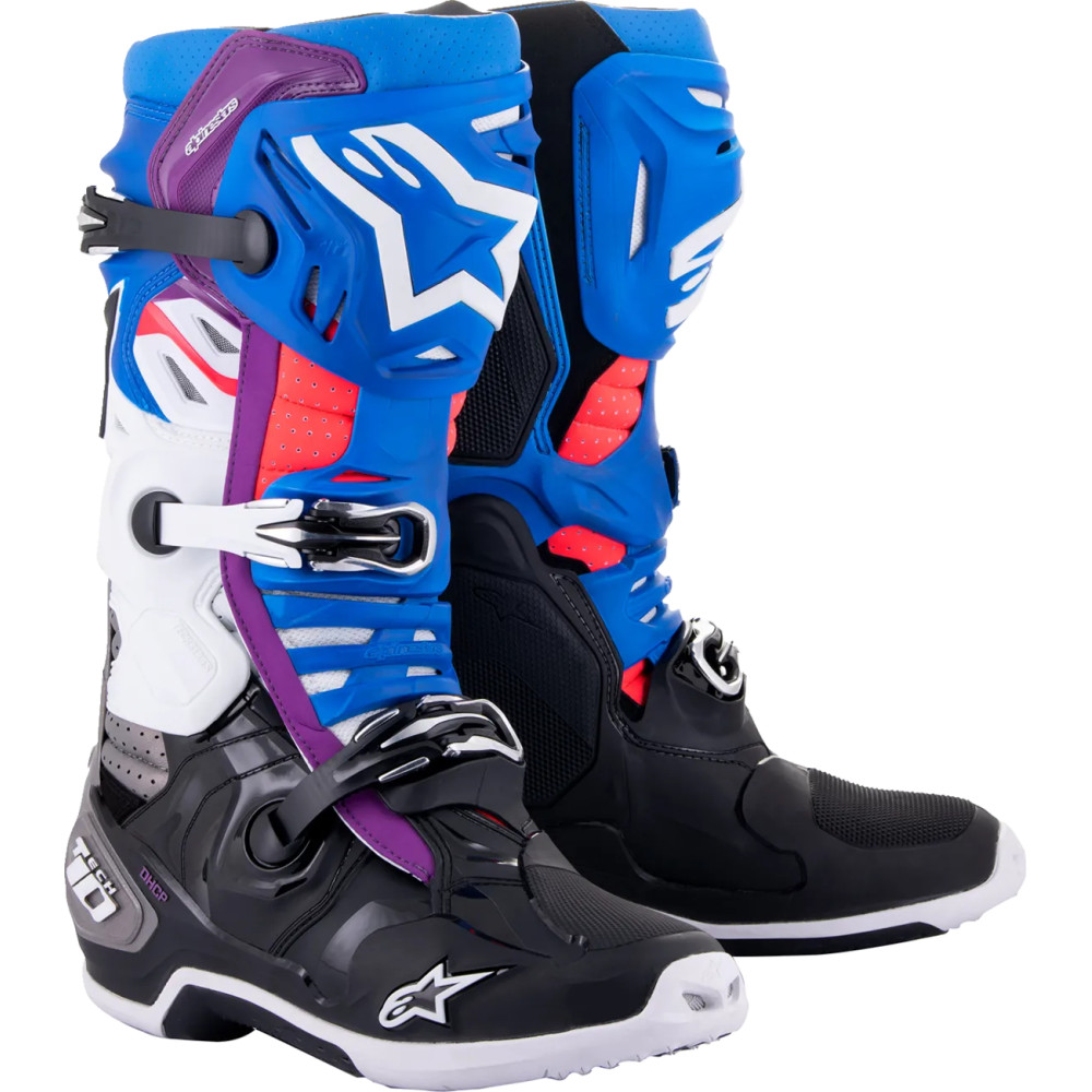Botas Tech 10 Supervented — Talla EU 44.5, negro/azul/blanco