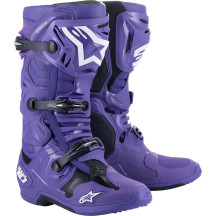 Tech 10 Boots — US 9, Over-Calf, Black, Purple