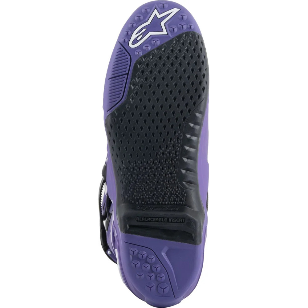 Tech 10 Boots — EU 47, US 12, Over‑Calf, Black/Purple