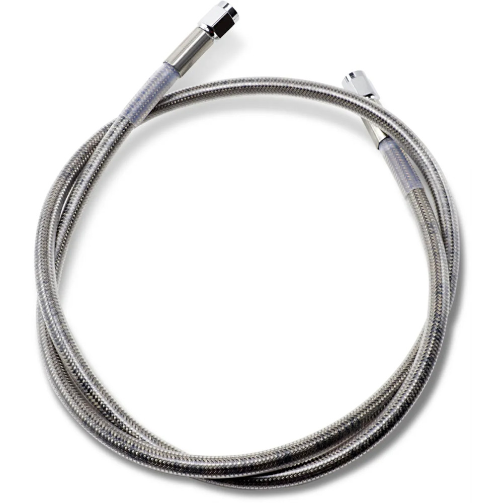 Línea de freno universal — 96,5 cm (38\"), plateado, con capa transparente, acero inoxidable