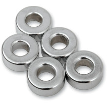 Espaciadores de repuesto — perno 1/4", longitud 6.4 mm (1/4"), diámetro exterior 16.5 mm (0.65"), paquete de 5