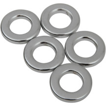 Espaciadores de repuesto — perno 3/8", 3.2 mm (1/8") de longitud, diámetro exterior 19 mm, paquete de 5, acabado cromado